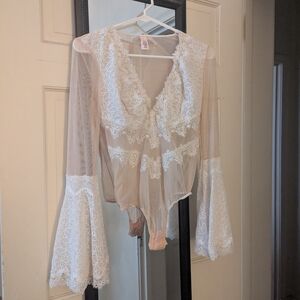 Victoria's Secret Cream Mesh Fabric